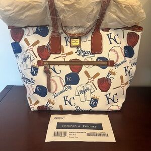 Dooney & Bourke Kansas City Royals Tote Bag - White and Brown